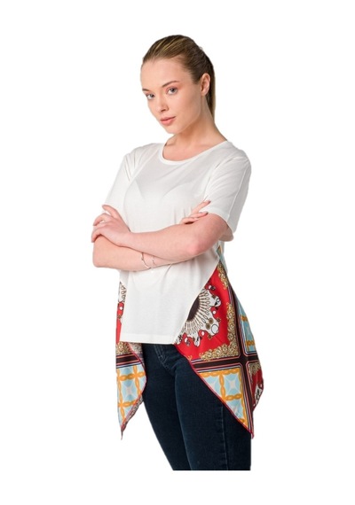 ekazak Eşarp Detaylı Örme Bluz 001