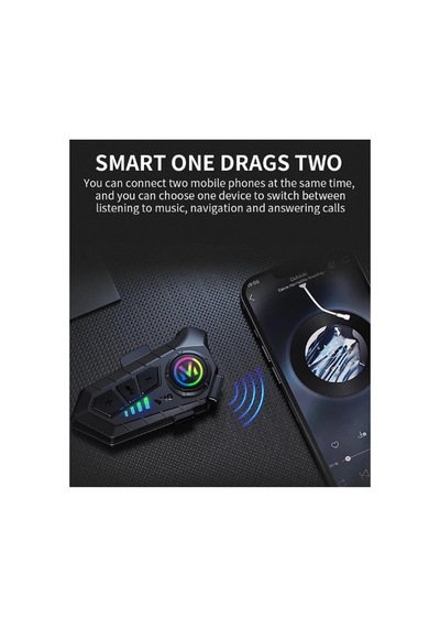 Hubrendy Kargo Y10 Kask Kulaklık Bluetooth Motosiklet Kulaklık 5,3 Bluetooth Intercom Motorsiklet Ku
