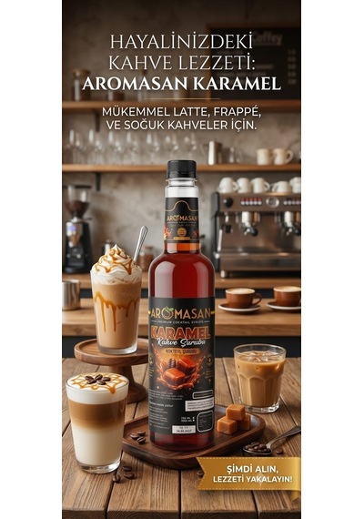 Coffee Naturelle Karamel Aromalı Kokteyl Şurubu 750 ML