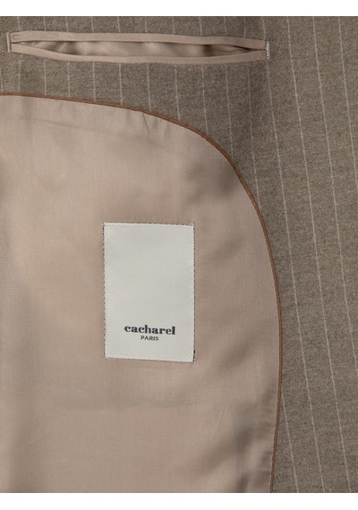 Cacharel Vizon Slim Fit Çizgili Kırlangıç Yaka Takım Elbise Kahverengi Cacharel Vizon Slim Fit Çizgili Kırlangıç Yaka Takım Elbise Kahverengi