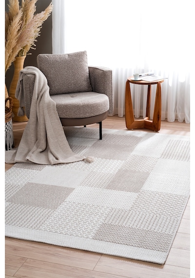 Koza Hayad Nomad Krem Vizon Halı Kilim Salon Oturma Odası Yatak Odası Koridor Makine Halısı A3568b Krem Vizon