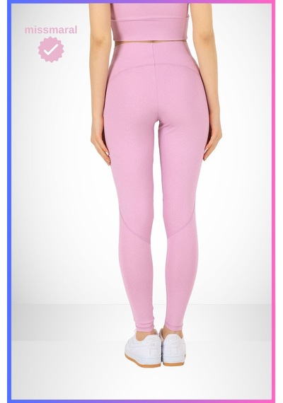 Missmaral Slim Fit Oslo Tayt Lila Yüksek Bel Toparlayıcı Spor Model Flatlock Dikiş Detaylı 1090 Lila