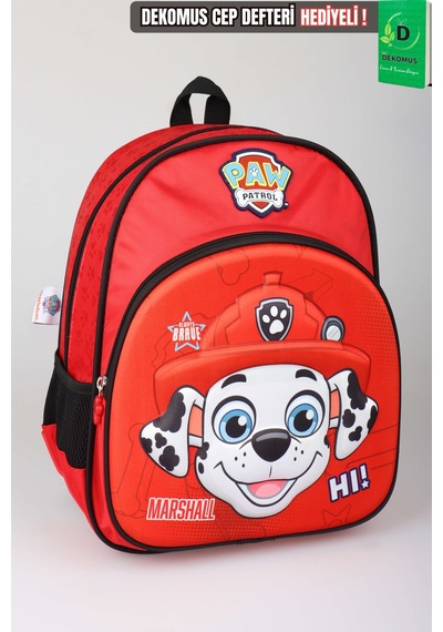 X Dekomus Lisanslı Paw Patrol Marshall 35 Cm Küçük Boy Anaokul Çantası Açık Gri