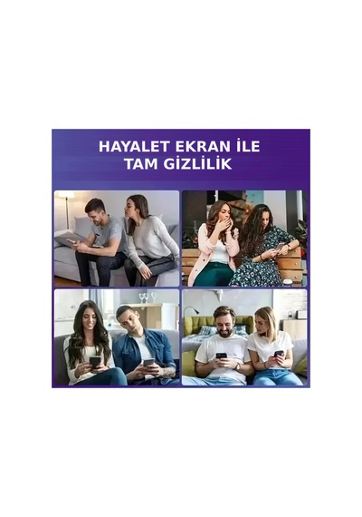 İphone 16 Pro Uyumlu Tam Kaplayan Hayalet Ekran Koruyucu Gizli Cam 9h Temperli Privacy