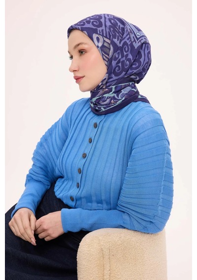 Silk Home Dört Mevsim Antik Motif Viskon Velora Eşarp 6421 Morcivert