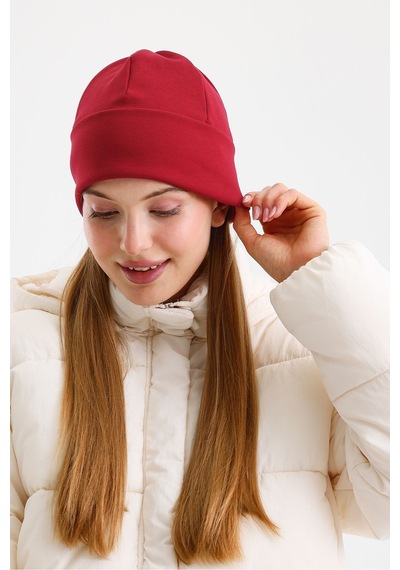 Butikgiz Termal %100 Pamuklu Soft 2 Stil 1 Arada Bere Premium Cuts Serisi Bordo