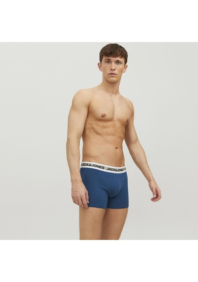Jack & Jones Logo Detaylı 3'Lü Boxer Paketi- Rikki 12228454 Sycamore Çok Renkli