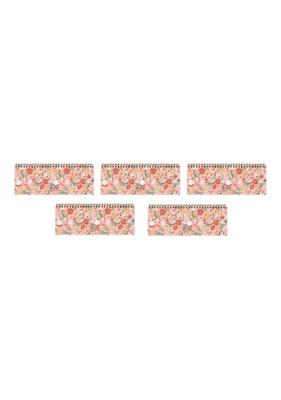 2026 Haftalık Masa Ajandası, Çiçek Desen, 12x33,5 Cm, 5 Adet Pra-13340758-6816 Genel