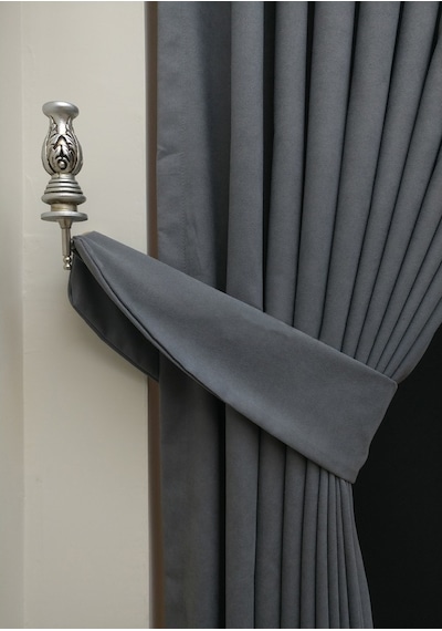 Evdepo Home Gri Fon Perde Tek Kanat (540505429) Gri