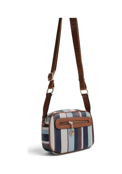 Silver & Polo Silver Polo Mix - Taba Ekose Kadın Çapraz Çanta Sp1111
