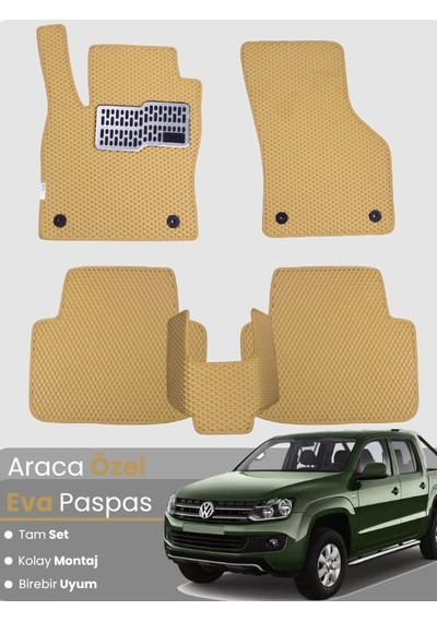 Volkswagen Amarok 2010-2022 Uyumlu Eva Paspas Tam Set Oto Paspas,araca Özel,su Geçirmez 985