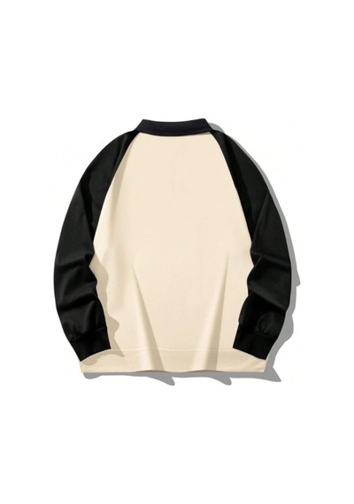 Altamira Unisex Ny Baskılı Oversize Polo Yaka Fermuarlı Sweatshirt 001
