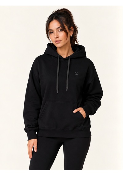 Vıgoss Baskılı Kadın Sweat 14102-30112 SIYAH