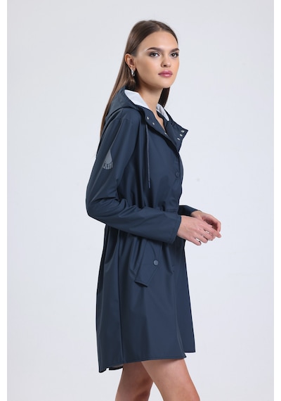 T Rain Pu Raincoat L Beden Lacivert Erkek Yağmurluk Lacivert