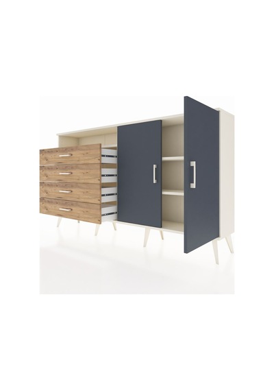 Arges Konsol 3 Raflı 4 Çekmeceli 2 Kapaklı 176x30x99 Aytaşı-antrasit/çam Antrasıt/atlas Çam - Aytası Arges Konsol 3 Raflı 4 Çekmeceli 2 Kapaklı 176x30x99 Aytaşı-antrasit/çam Antrasıt/atlas Çam - Aytası