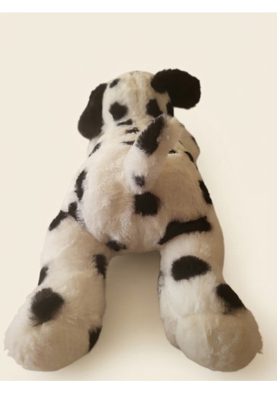 Peluş Yatan Dalmaçyalı Köpek-50 Cm Siyah-beyaz