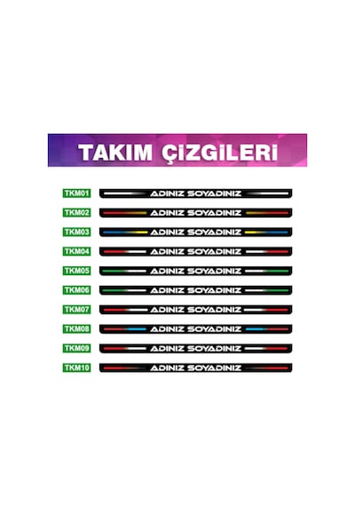 2 Adet Kişiye Özel İsimli Plakalık