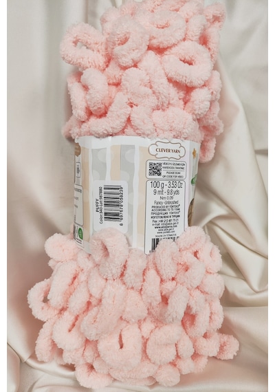 Puffy Pudra Pembe El Örgü İpi 100gr. 9mt. 5'li Paket - Renk: 340