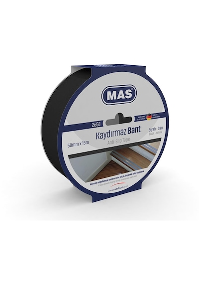 Mas Kaydırmaz Bant 50 Mm X 15 Metre Siyah Kaydırmaz Bant