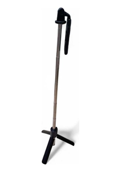 Sabitlenebilir Cep Telefon Tutucu Ayarlanabilir Taşınabilir 3 Ayaklı Tripod Selfie Çubuğu Siyah - 827479309 Siyah
