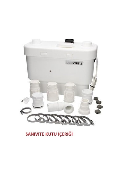 Sanivite - 4 Ünite Atık Su Tahliye Cihazı - 12 Lt