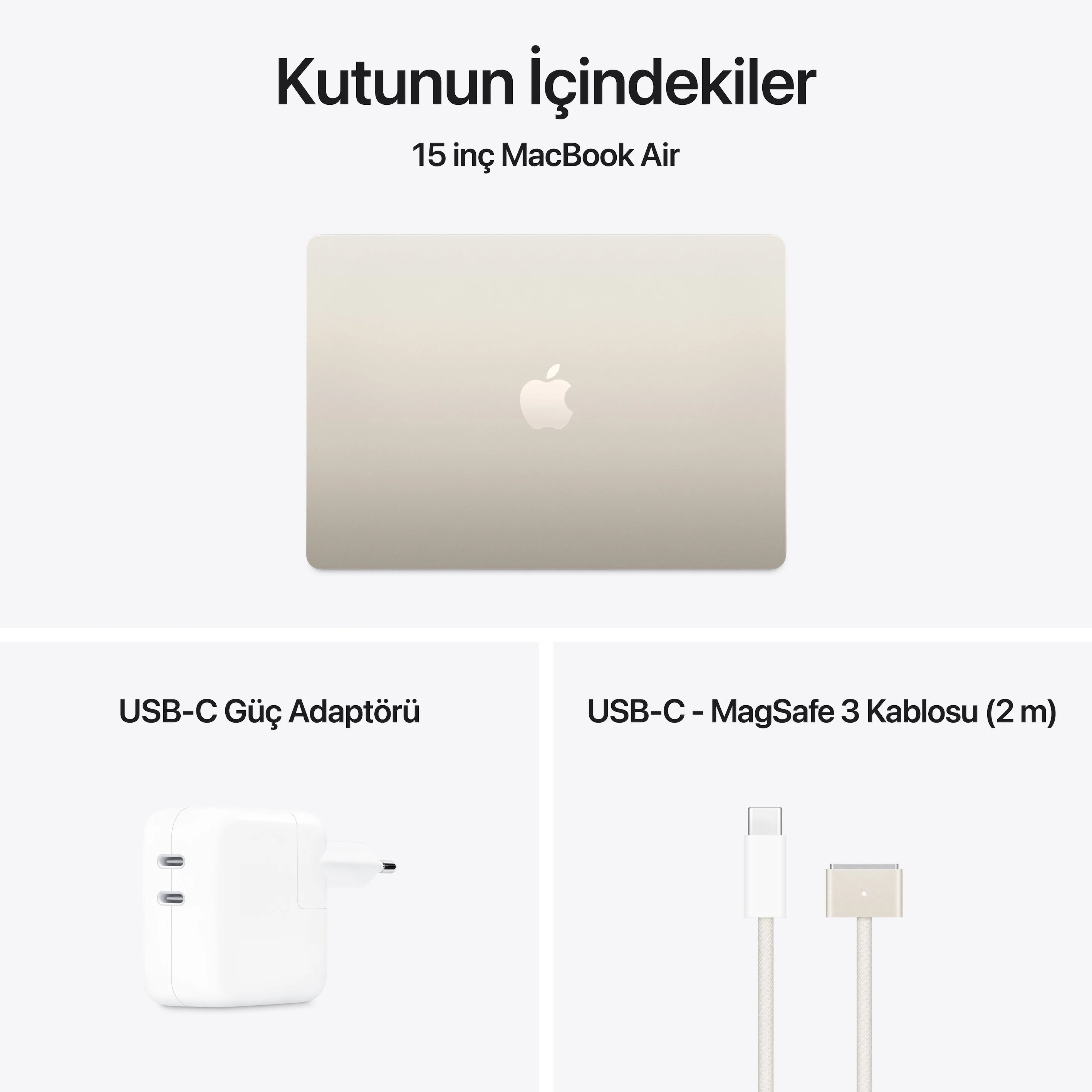 Apple MacBook Air MC6K4TU/A M4 24 GB 512 GB SSD macOS Dizüstü Bilgisayar