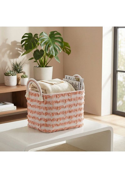 Koçtaş Dekoratif Sepet Turuncu 32 x 22 x 26 CM Çok Renkli