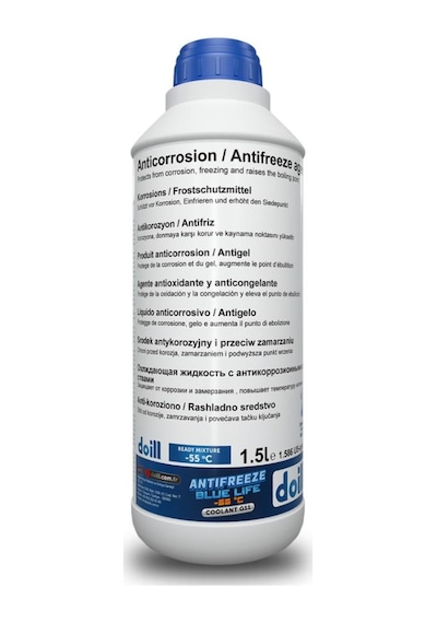 Doill -55 / -56 Derece Hazır Karışım 1.5 Litre Mavi Antifriz - G11