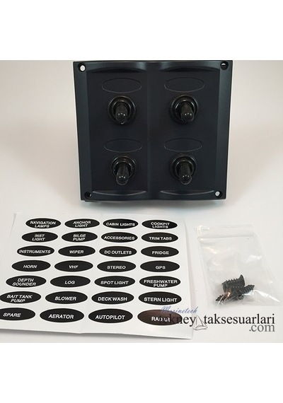 4'Lü Izoleli Switch Panel Sigortalı