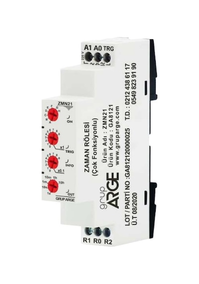 Gruparge Zmn21 ,ray/dın 220vac Kontak-1a1k Multi Zaman Röle