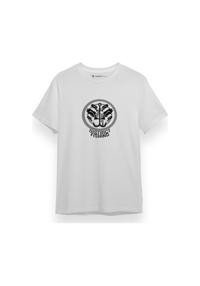 The Hunger Games District 4 Fishing Beyaz Kısa Kol Erkek Tshirt 001