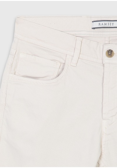 Ramsey Taş Dokuma Slim Fit Casual Pamuk Karışımlı Pantolon