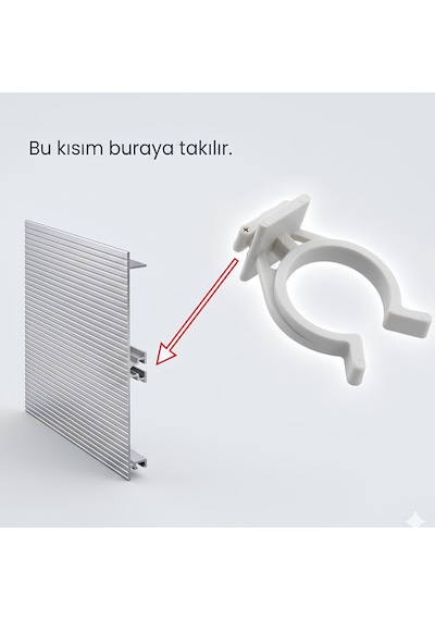 10 Adet Alüminyum Baza Klipsi Mutfak Dolap Tezgah Alt Kısım Kapatma Klips Mobilya Ayak Tutucu Toka Beyaz