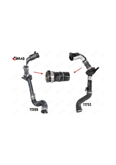 Turbo Hortumu Plastik Boru Hariç Ok İle Gösterilen Küçük Hortum Fluence Megane Iıı 1.5 Dcı 08-15 144602487r 8200687468