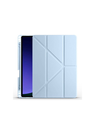 Galaxy Tab S9 Fe Plus Kılıf Zore Tri Folding Kalem Bölmeli Standlı Kılıf Kapaklı Kılıf