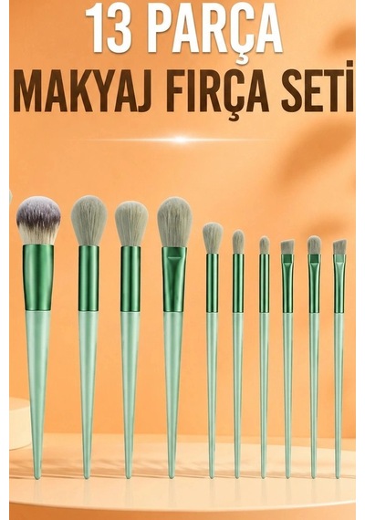 Makyaj Fırça Seti 13 Parça Yumuşak Kıllı Ergonomik Saplı Far Allık Fırçası Bx-316253
