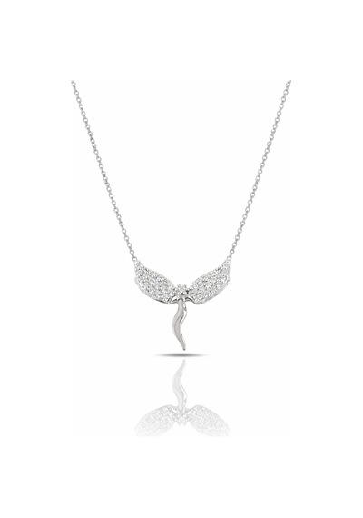 Çekirdekjewelry 925 Ayar Gümüş Rodyum Kaplama Melek Kanadı Kolye Beyaz Taşlı, Işıltılı Ve Zarif Tasarım Gümüş Çekirdekjewelry 925 Ayar Gümüş Rodyum Kaplama Melek Kanadı Kolye Beyaz Taşlı, Işıltılı Ve Zarif Tasarım Gümüş