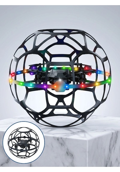 Led Işıklı Futbol Topu Mini Drone Akıllı Sensörlü El Kontrollü