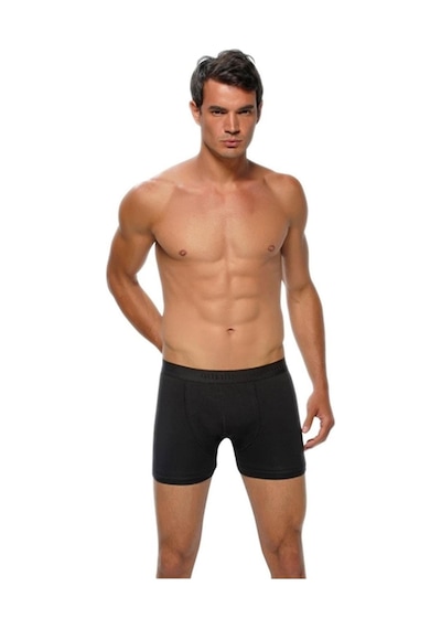 Gümüş Erkek Siyah Iç Giyim Likralı Külot 6 Lı Paket Boxer KARIŞIK