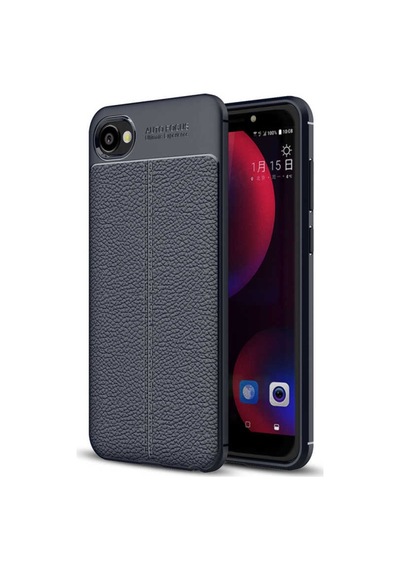 Htc Desire 12 Kılıf Deri Tarzı Niss Silikon Case