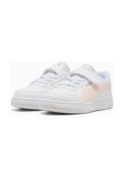 Puma Caven Çocuk Spor Ayakkabı Cırt Cırtlı Rahat Günlük Sneaker Beyaz/pembe
