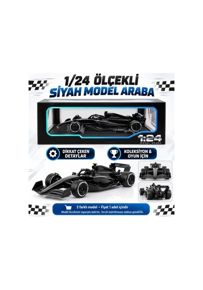 Formula F1 Siyah 24 Adet Seti İle Hız Tutkunları İçin Çok Renkli