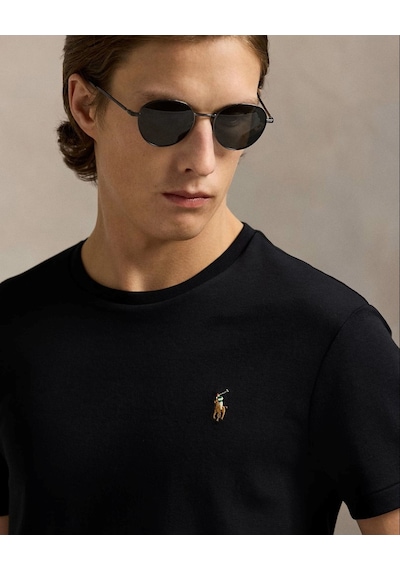 Polo Ralph Lauren Yumuşak Pamuklu Bisiklet Yaka Tişört Siyah