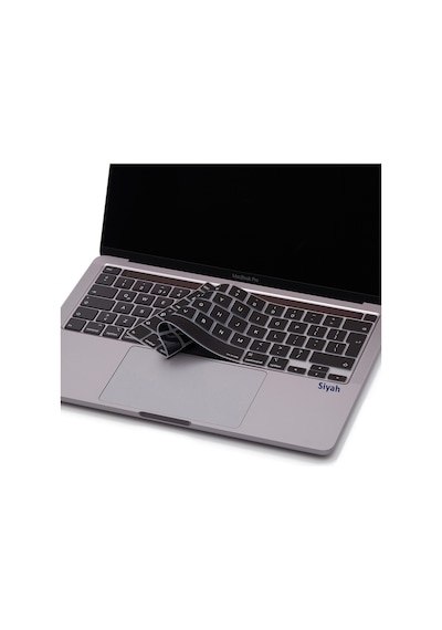 Apple Uyumlu MacBook Pro Touchbar Klavye Koruyucu 13Inc 16Inc Avrupa İngilizce Siyah