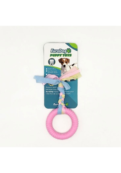 Eurodog - 174 - Puppy Toys Pembe Halka Diş - Edntrend - Kma Oyuncağı