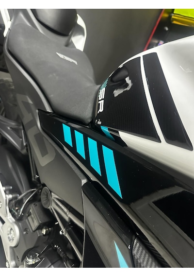 Cf Moto 450sr Orta Şase Sticker Etiket Modeli Turkuaz