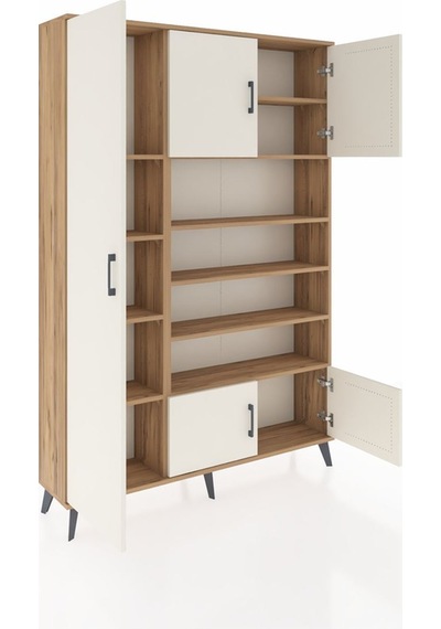 Arges Dolap 10 Raflı 5 Kapaklı 132x30x195 Çam-aytaşı/çam Çam Arges Dolap 10 Raflı 5 Kapaklı 132x30x195 Çam-aytaşı/çam Çam