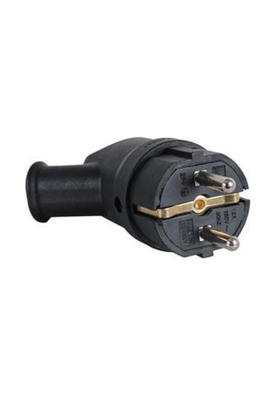 Byes 1x16a 220v Monofaze Kauçuk Kulplu Eğik Fiş Ip44 5 Adet