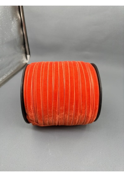 Paşateks- 1 Cm Düz Kadife-5 Metre-k. Turuncu