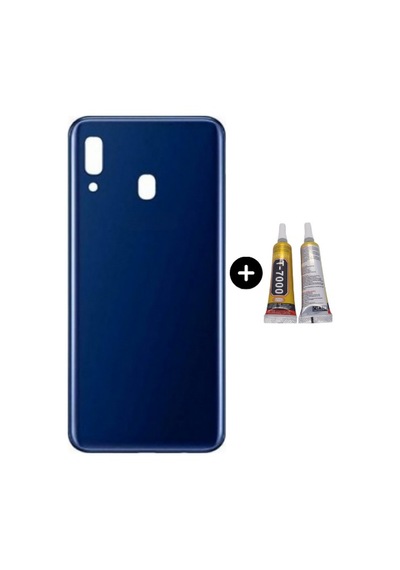Samsung A20 Sm-a205f Uyumlu Arka Pil Kapağı Mavi + B7000 Çok Renkli